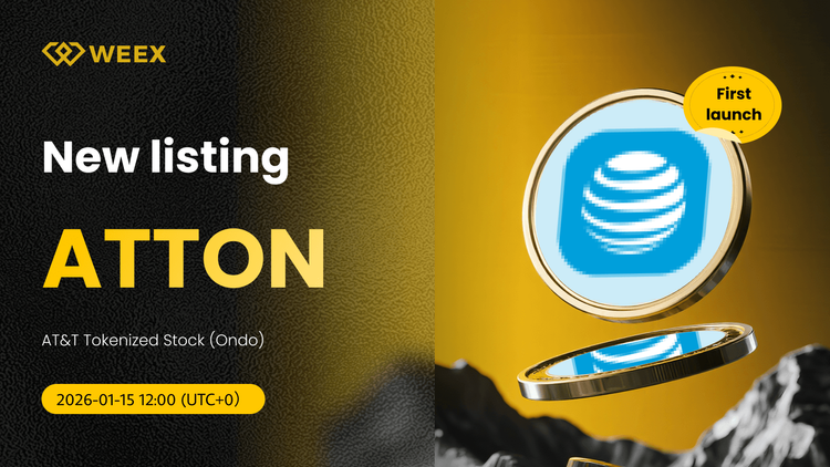 ATTON USDT现货实盘交易已登陆WEEX：AT&amp;T 代币化股票（Ondo）代币